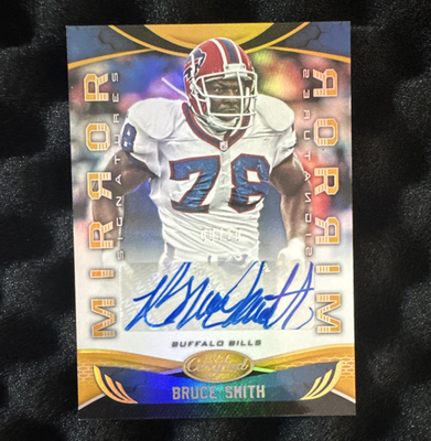 #ad Panini 2019 Certified Bruce Smith Bills Signatures Auto #MI 86 Mirror Gold 10 $64.99