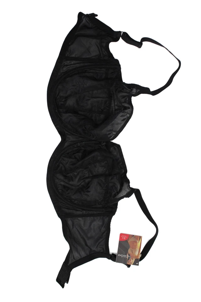 Sujetador Panache para mujer bordado detalle de copa transparente con aros beige talla 38FF Foto 2 de 4