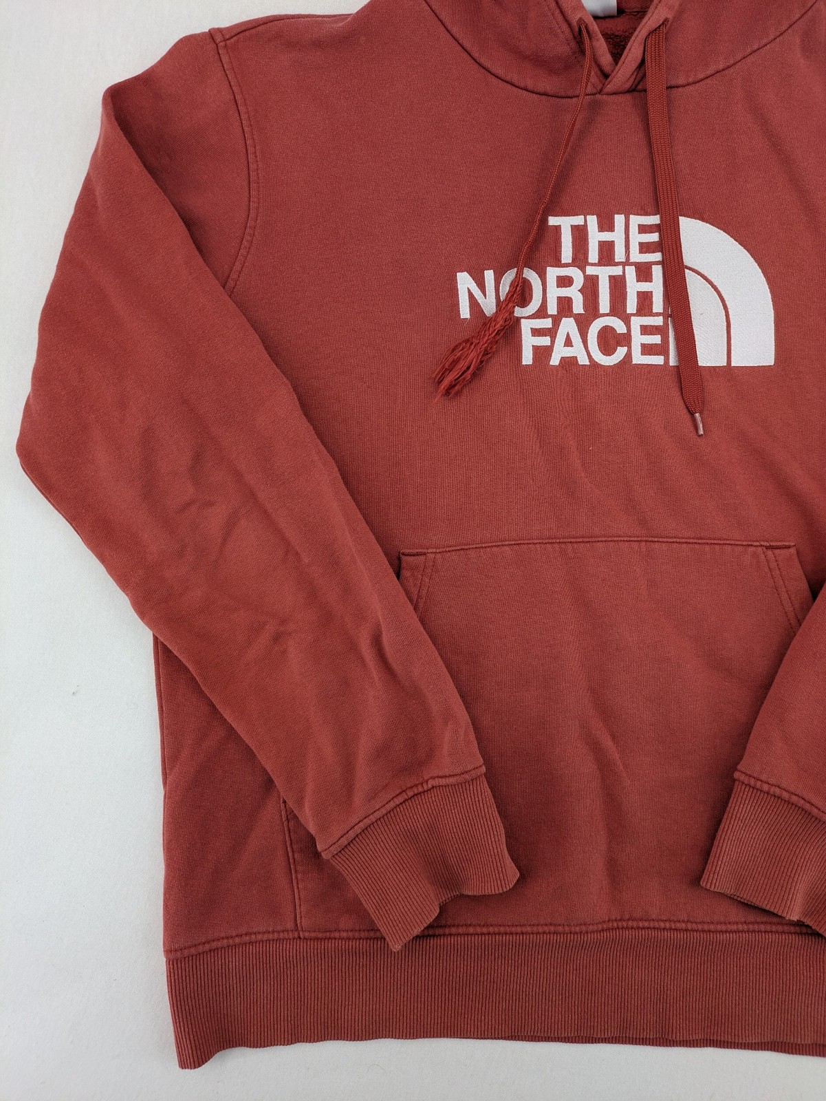 The North Face Herren Hoodie L/XL Kapuzenpullover Logo Sweatshirt Pullover Rot image 3