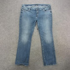 Silver Jeans Suki Slim Boot Womens 24 Blue Denim Stretch Bootcut Distressed