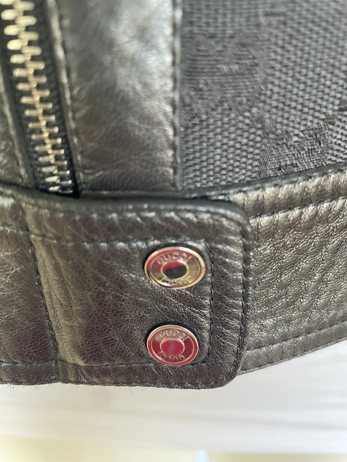 Giacca donna Gucci Monogram in tessuto e pelle