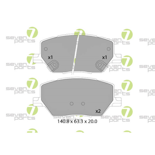 Plaquettes de frein Seven Parts SVP28070 pour réparer le freinage mou sur Alfa Romeo