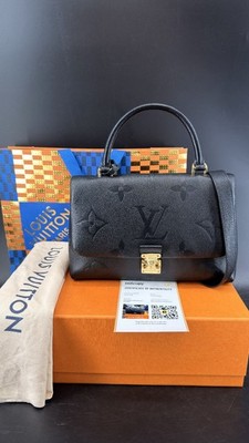 Louis Vuitton Madeleine MM Black Giant Empreinte Shoulder Bag Box Dust Bag