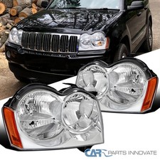 Fits 2005-2007 Jeep Grand Cherokee Headlights Head Lamps Lr Pair Assembly 05-07 Fits 2005-2007 Jeep Grand Cherokee Headlights Head Lamps Lr Pair Assembly 05-07