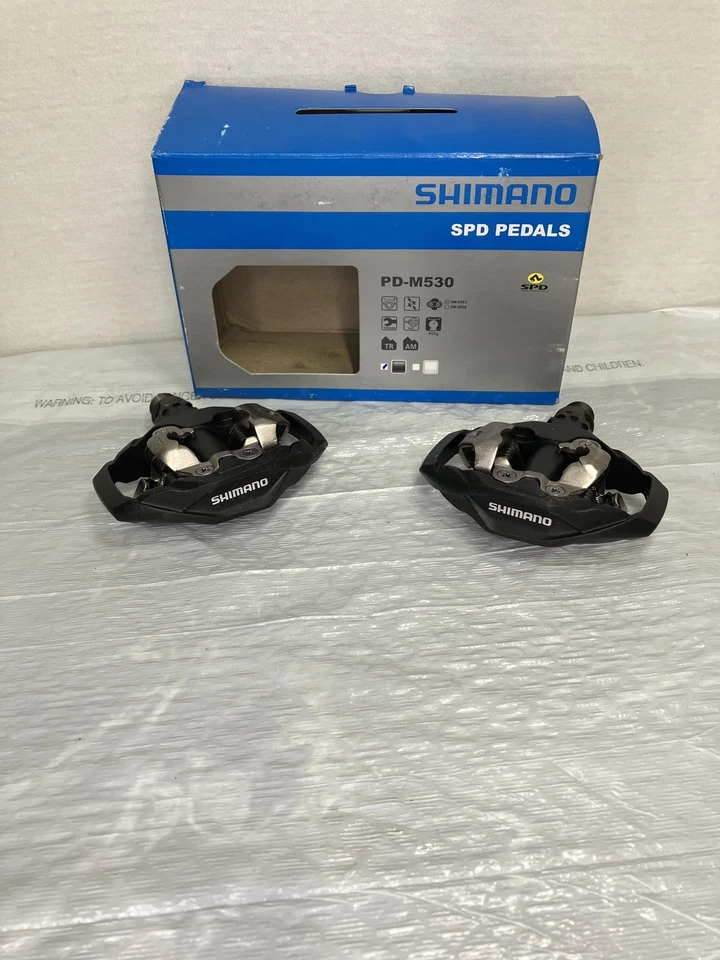 Shimano SPD-SL Mountain Bike Bicycle Pedals PD-M530 9/16 Black NEW P14 NOB - Image 2 of 2