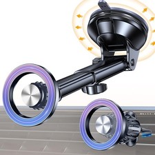 Coolpow for MagSafe Car Mount  Windshield Vent Dash  Magnetic Phone Holder for