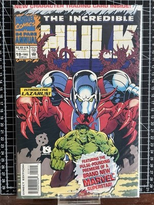 THE INCREDIBLE HULK ANNUAL #19 1993 SEALED POLYBAGGED WITH TRADING CARD