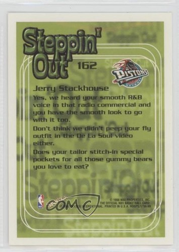 1998-99 NBA Hoops Jerry Stackhouse #162 - Picture 2 of 4
