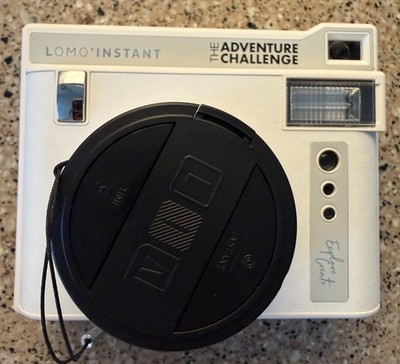 Lomography Lomo Instant Camera The Adventure Challenge White Instax Powers On