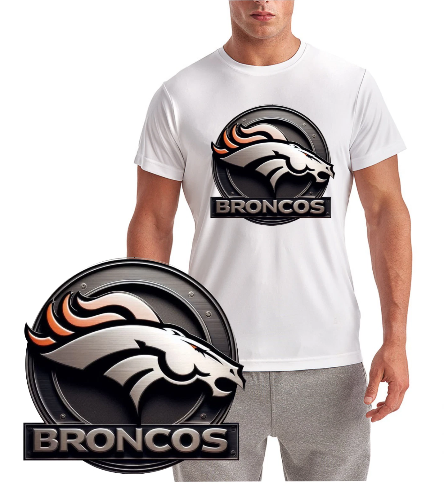 Denver Broncos Shield / Wicking Performance T-shirt