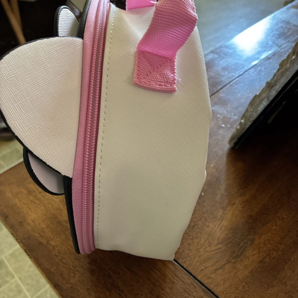 Nueva lonchera blanca con borde rosa Hello Kitty Bow rosa Foto 2 de 4