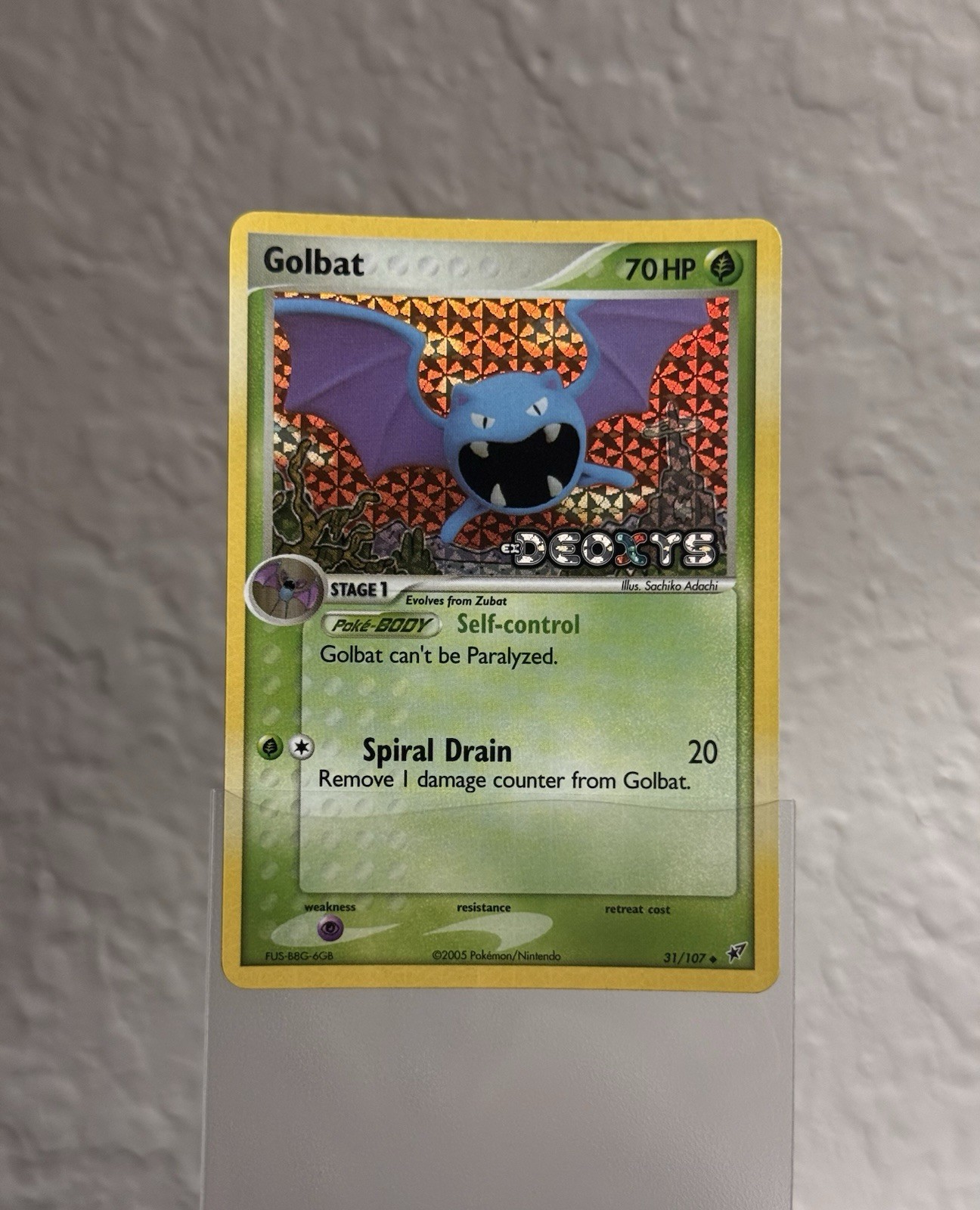 2005 Pokemon TCG Ex Deoxys #31 Golbat Reverse Holo NM - LP +