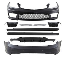 Bodykit Stoßstange Front + Heck +Seite für Mercedes W204 2007-2011 auf C63 AMG