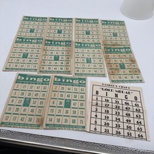 Vintage Transogram Bingo Card Lot Of 10 Cards Game Art Crafting