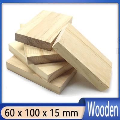 60 x 100 x 15 mm Holz Vierkant Kiefer Holzklötze Rohlinge für DIY Handarbeit Modelle