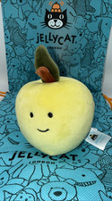 Jellycat Apple Plush Yellow Green Stuffed Food Toy FABF6A  Dust Cover Bag EUC