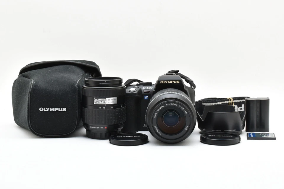 Câmera Digital SLR Olympus E-500 8.0MP com Lente 14-45mm + 40-150mm Do Japão 9273 - Imagem 2 de 4