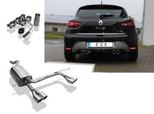 FOX Edelstahl RE-LI Sportauspuff Renault Clio 4 GT-Line je 2x76mm rund