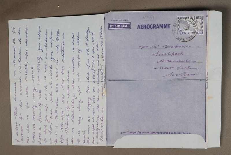 Mayfairstamps Papua New Guinea 1959 Port Moresby to Scotland Aerogramme aaz_4414