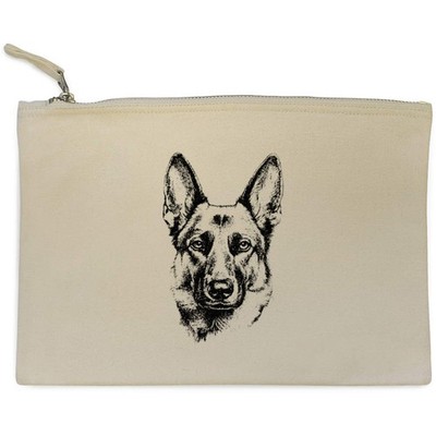 Canvas Clutch / Zubehörkoffer ''Deutscher Schäferhund Portrait'' (CL00042925)