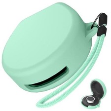 Cover for Oura Ring 4 Portable Charger Case, Soft Silicone Mint Green