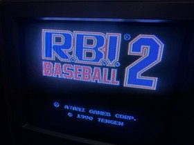 RBI Baseball & RBI Baseball 2 NES Tengen Black Cartridge Nintendo Tested Working