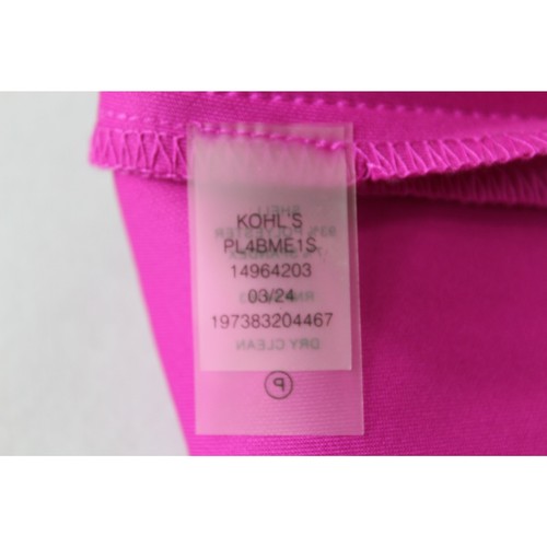 Vestido para mujer Andrew Marc rosa manga volantes hasta la rodilla talla 8 nuevo con etiquetas Kohl’s $79 - Imagen 8 de 10