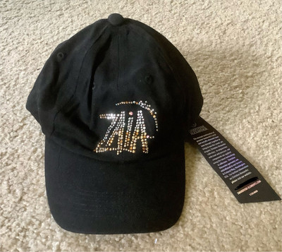  ZAiA -CIRQUE DU SOLEIL Swarovski Elements! Hat Cap Adjust Strap, NEW! Black