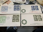 Covers Canada 1965 #443-4 Ottawa /Winnipeg Christmas FDCs Blocks Cachets X 4