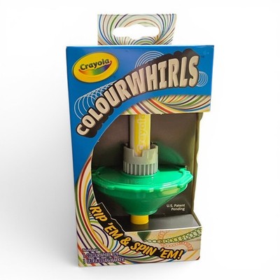 Crayola Colourwhirls Green Gray Spinning Marker Toy New In Box 6+