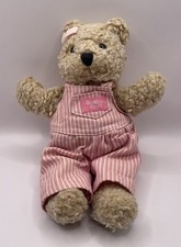 BEAR in Pink Overalls 10" Plush Stuffed Toy by OshKosh vintage