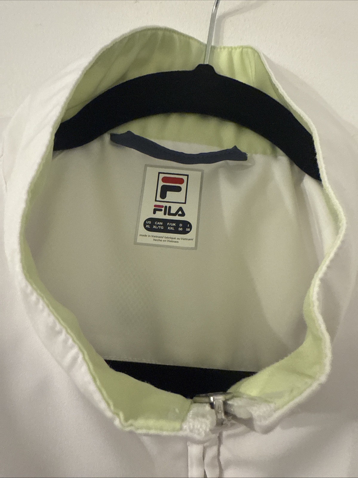 FILA BNP PARIBAS OPEN JACKET GIACCA A VENTO Bianco Xl Full Zip Indian Wells Tennis