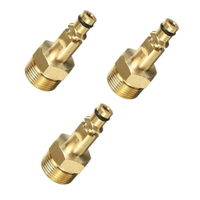 #ad 3Pcs Gold M22 Adapter High Pressure Washer Hose Adapter Pressure Pipe Quick C... $11.84