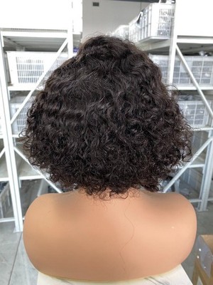 Pixie Style 6inch 13x4 Brown Lace Front Wig Brazilian Human Hair For Black Women