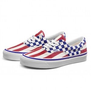 red white and blue vans