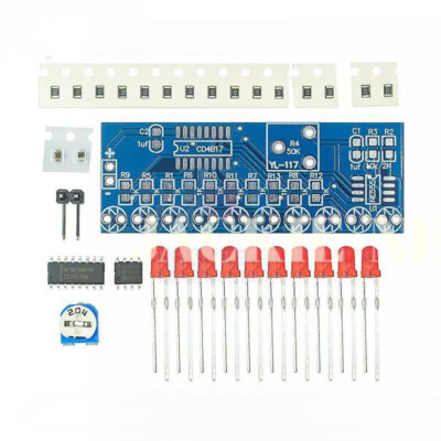 NE555+CD4017 Running LED Flow LED Light Electronic Production Suite DIY Kit