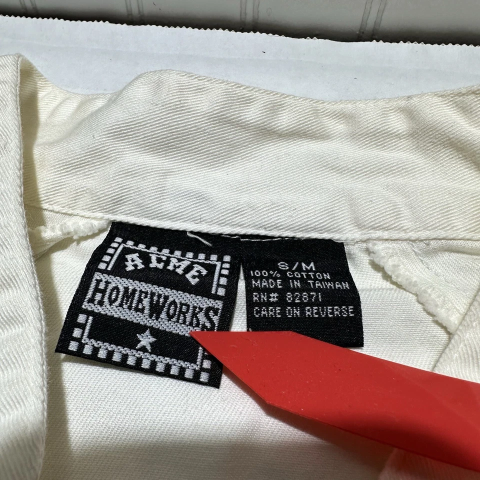 Vintage Looney Tunes Chef Coat Jacket Mens S/M Classic Taz Buggs Bunny Rare - Image 4 of 4