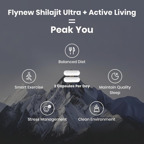Flynew Shilajit Ultra Optimal Potency, Shilajit Extract with L-Arginine, Pure - Picture 4 of 8