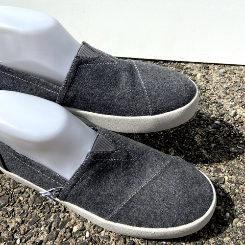 Skechers Bobs Womens 8.5M Gray Wool Knit Alpargata Espadrille Foam Loafer Flat - Picture 2 of 7