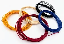 20 ft - Guitar Push Back Wire - Pre-Tinned - 22awg - 5 Colors - Volume Discounts