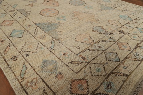 Vegetable Dye Handmade Oushak Turkish Living Room Area Rug Wool Carpet 6x8 ft - Picture 6 of 19