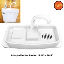 Top Toilet Tank Sink with Hand Motion Faucet for Tank 17.5–20.5 inch (Lid Off)