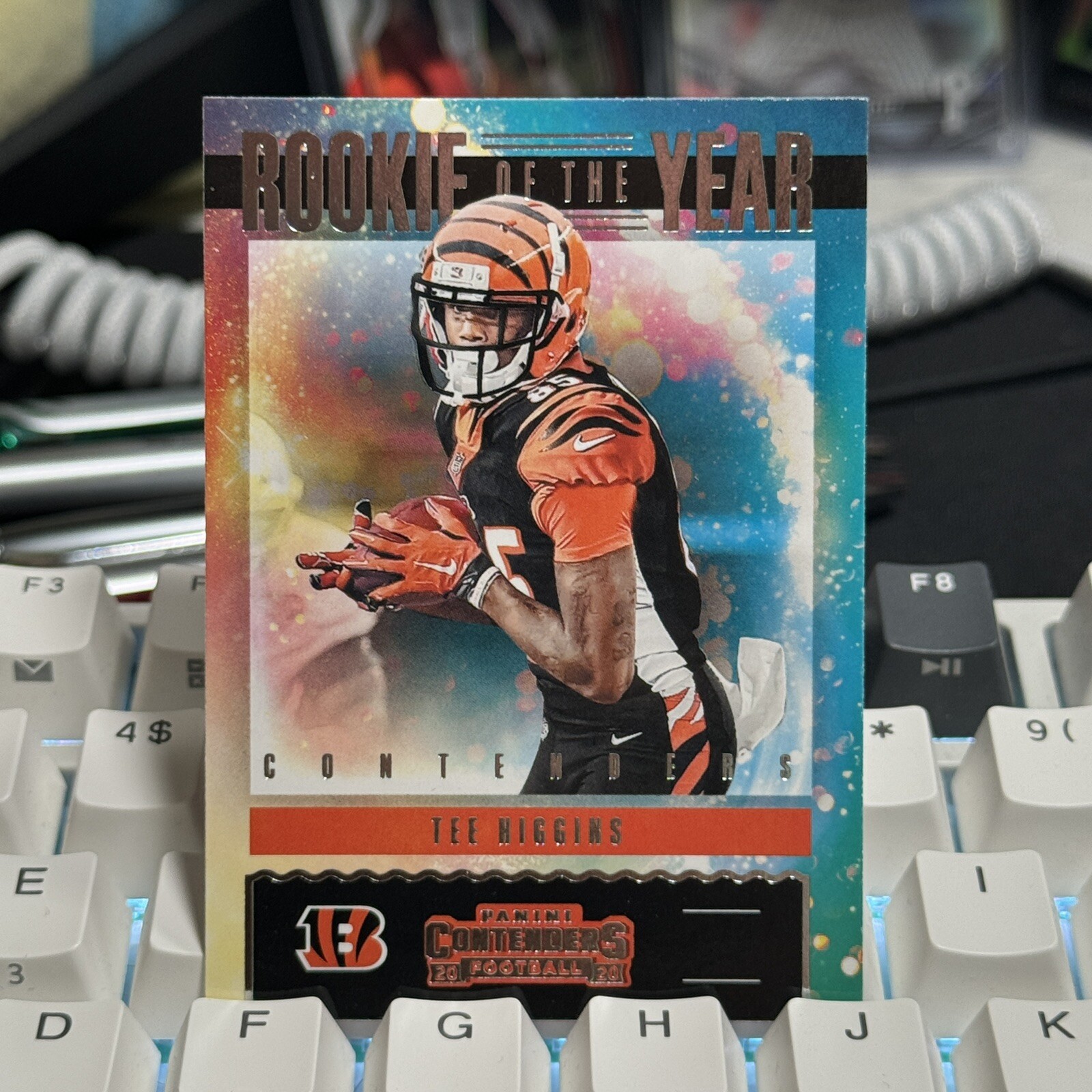 2020 CONTENDERS ROOKIE OF THE YEAR RC TEE HIGGINS CINCINNATI BENGALS GE-3235