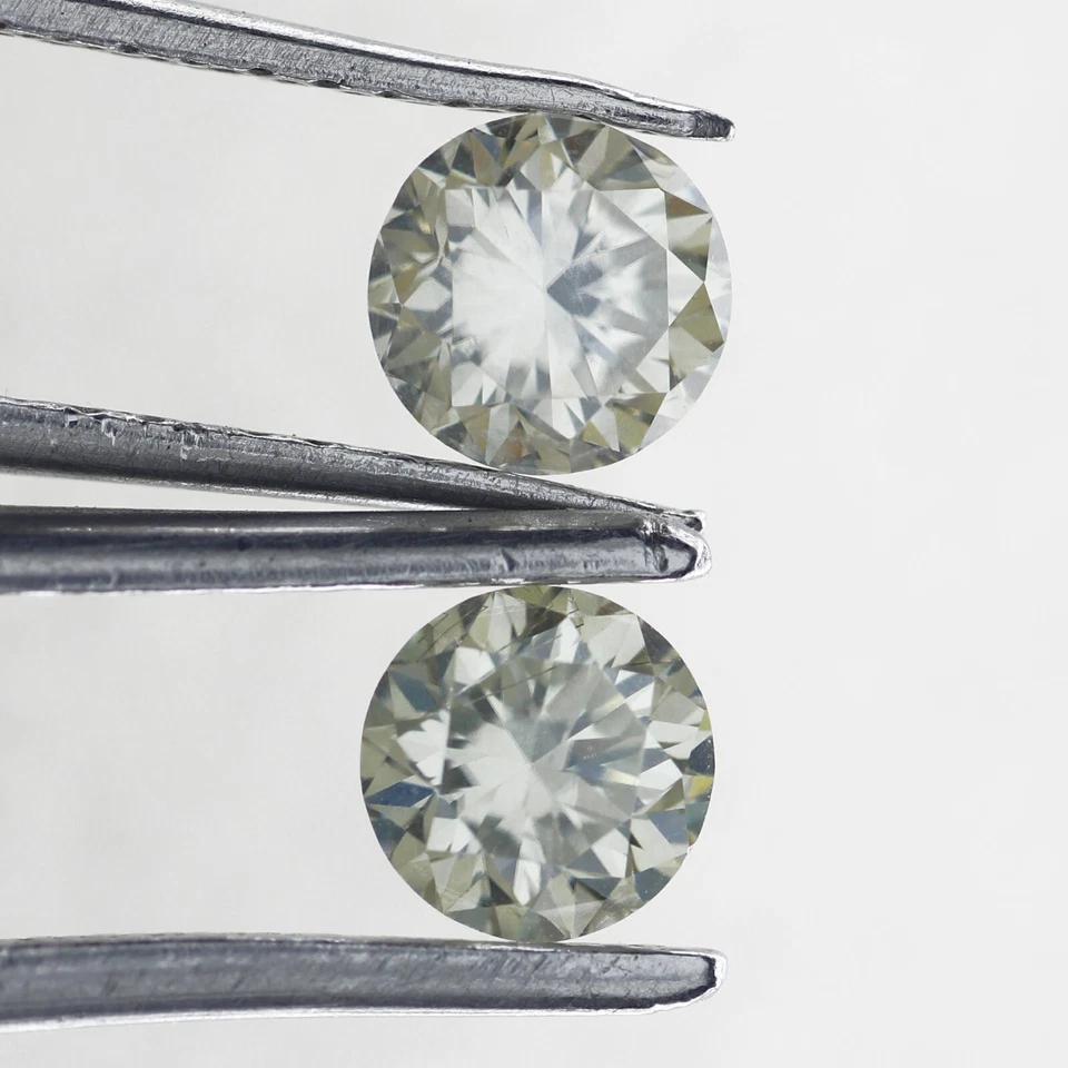 2 PCS WHITE MOISSANITE LOOSE ROUND DIAMONDS - Image 4 of 4