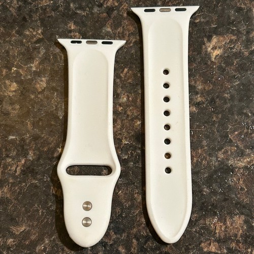 Apple Watch Band Plaid Pattern Silicone Sport Strap Replacement Fits Series 1-8 - Photo 3 sur 3