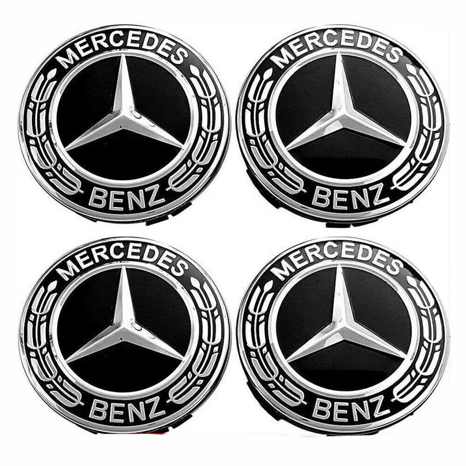 4 x Mercedes-Benz Nabendeckel Radnabenkappen Nabenabdeckung 75mm New DE - Bild 2 von 4