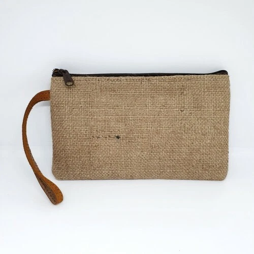 Práctica bolsa de yute hecha a mano ecológica, sostenible ideal para veganos por EcoQuote Foto 2 de 4