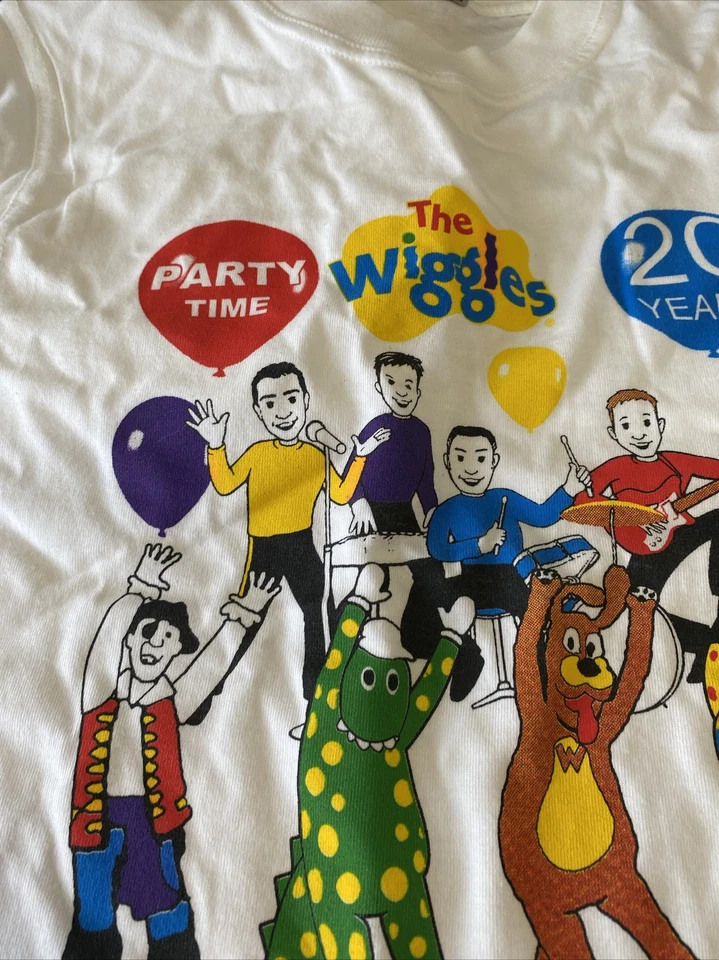The Wiggles Party Time 20 Years T-Shirt Small White Made For Hard Rock Cafe - image 4 of 4