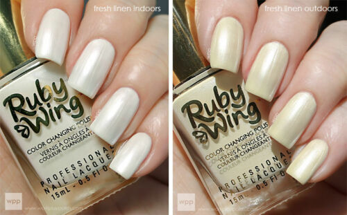 Ruby Wing - Fresh Linen (Scented) - White to Yellow Color Changing Nail  Polish 646751910320 | eBay