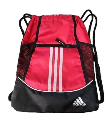 adidas Sackpack Sport Team Shock One Red 18x13 Bag Backpack